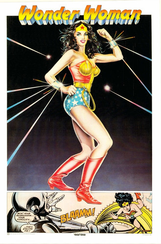 Wonder woman poster thought - woman,