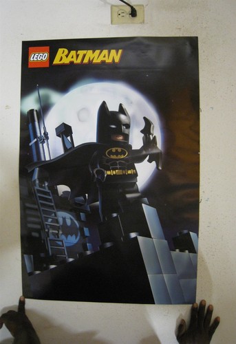 Batman lego poster - lego, moon